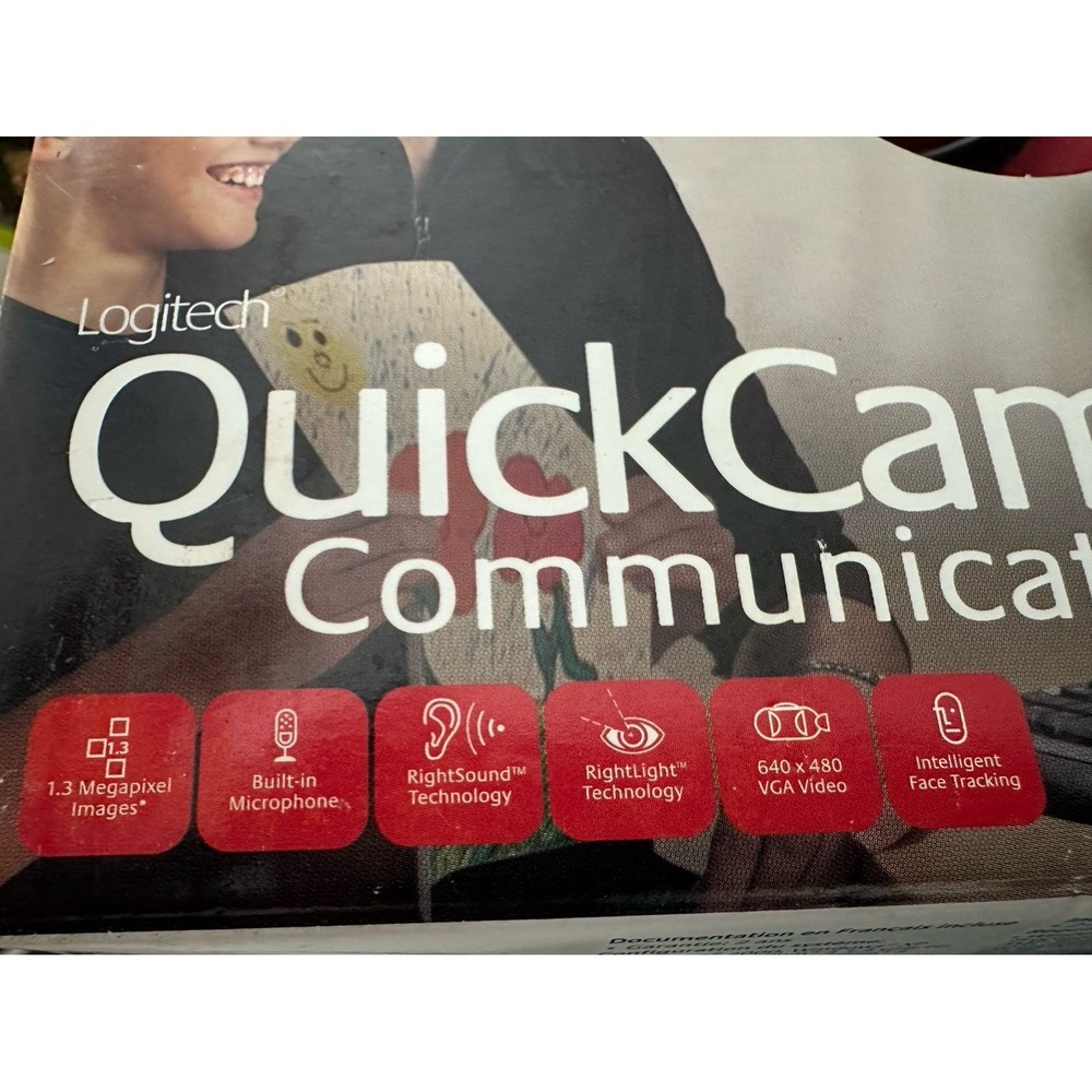 NIB Logitech Webcam QuickCam Communicate STX Built in Microphone new - Picture 10 of 12